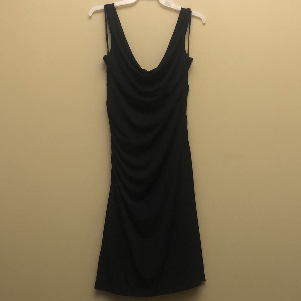 White House Black Market Waterfall Little Black Dress